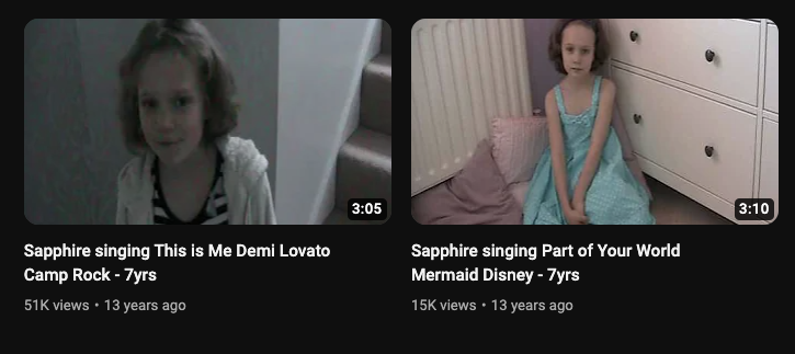SAPPHIRE Has been creating singing covers for over 10 years