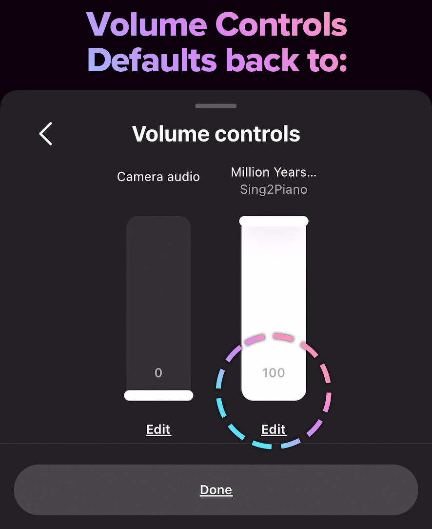How to adjust audio levels for your Instagram cover on Sing2Music